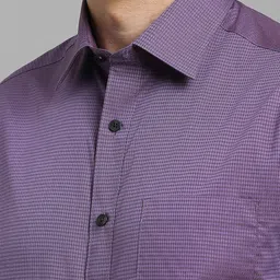 Louis Philippe Men Classic Regular Fit Spread Collar Textured Cotton Formal Shirt image 2