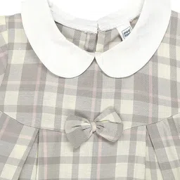 MeeMee Checked Cold-Shoulder A-Line Dress image 3