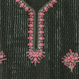SALWAR STUDIO Embellished Unstitched Dress Material image 5