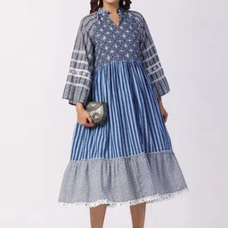 STIL O STITCH Print A-Line Maxi Dress image 4