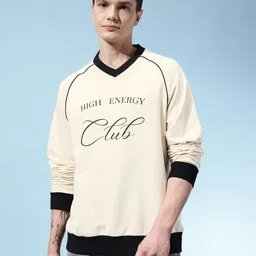 glitchez Contrast Piping Printed Terry Relaxed Sweatshirt image 5