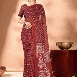 Leelavati Ethnic Motifs Printed Pure Chiffon Saree-picture-33