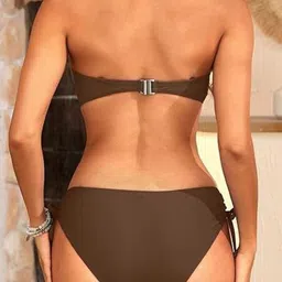 Rlanos Women Twist Knot Adjustable Straps Swim Bikini Set image 2