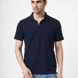 Stitch Hub Men Solid Polo Collar T-shirt-picture-21