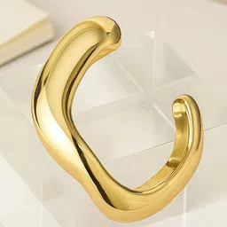 Bohey by KARATCART Gold-Plated Cuff Bracelet image 3