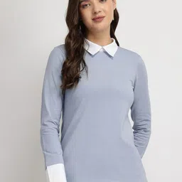 FableStreet Women Solid Cotton T-shirt-image-19