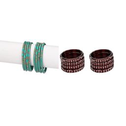 1ST TIME Set Of 16 Glass Artificial Stones & Beads Bangles-picture-9