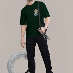 Kushi Flyer Men Graphic Printed Round Neck Relaxed Fit T-shirt image 4