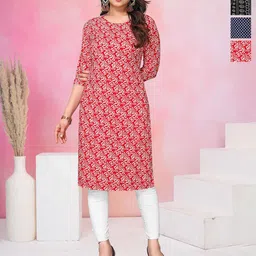 KETAKI FASHION Women Pack of 4 Ethnic Motifs Printed Daily Straight Kurtas-picture-17