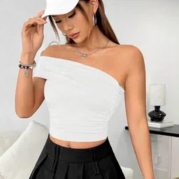 Stylecast X Slyck One Shoulder Crop Top image 4