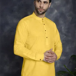 ZELINCO Men Thread Work Kurta-picture-12