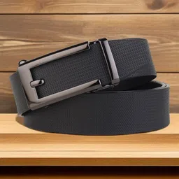 Provogue Men Textured Leather Formal Belt AEXO-246-BL image 4