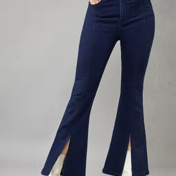 DOLCE CRUDO Women Bootcut High-Rise Stretchable Jeans-image-15