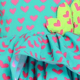 Pink Chick Print Flutter Sleeve Fit & Flare Dress image 5