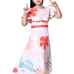 KAARIGARI Floral Print Cold-Shoulder Maxi Dress image 3