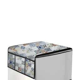 The Furnishing Tree Cream Printed Refrigerator Cover image 2