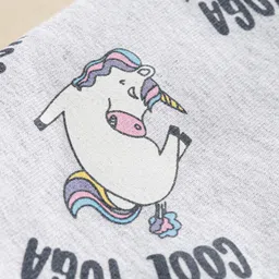 Ollypop Full Sleeves Sweatshirt Unicorn Print - Grey image 3