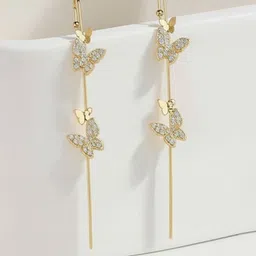 DressBerry Gold-Plated Alloy Cubic Zirconia Earrings-image-77