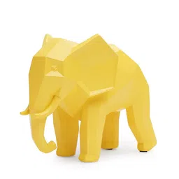 Pure Home and Living Yellow Figurine Elephant Showpiece image 4