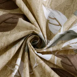 KLOTTHE Beige Floral 400 TC Pure Cotton Double Bedsheet in Book Fold Packing image 2