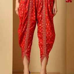 URBAN KANYA Women Pack of 2 Printed Loose Fit Salwar with Embroidered Border-image-86