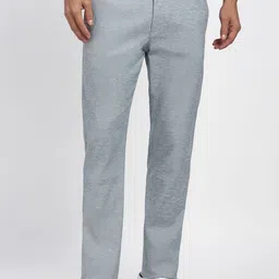 Peter England Casuals Men Textured Slim Fit Mid-Rise Trousers-picture-19