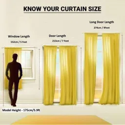 BELLA TRUE White & Green 2 Pieces Abstract Printed Long Door Curtains image 3