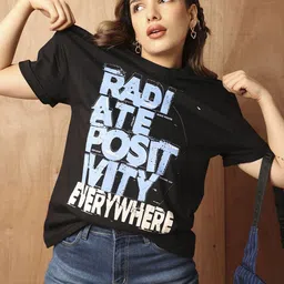The Roadster Lifestyle Co Printed Cotton Oversized Fit T-Shirt-image-18
