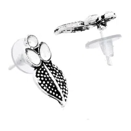 Sangria Silver-Plated Stainless Steel American Diamond Jewellery Set image 4