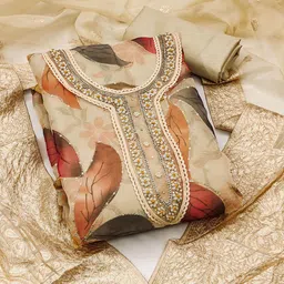 Maroosh Embellished Organza Unstitched Dress Material-picture-18