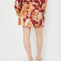 max Printed Pure Cotton A-Line Mini Skirt image 4