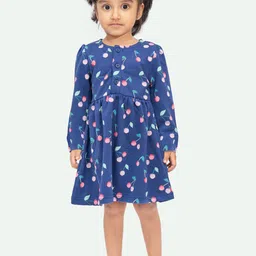 ariel Girls Floral Print A-Line Dress-image-0