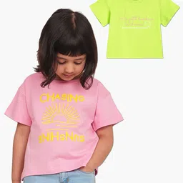 Campana Girls 2 Printed Drop-Shoulder Sleeves Pockets T-shirt-picture-44