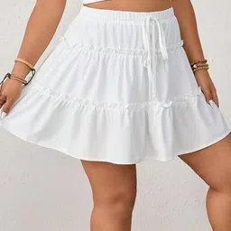 LULU & SKY Mini Tiered A-Line Skirt image 4