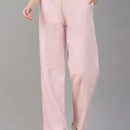 98 Degree North Women Straight Fit Mid-Rise Trousers-image-49