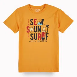 Gini and Jony Boys Typography Printed Round Neck Cotton T-shirt-picture-24
