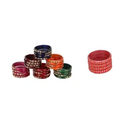 1ST TIME Set Of 28 Stones-Studded Bangles-picture-23