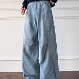 StyleCast x Revolte Men Wide Leg Mid-Rise Light Jeans image 5