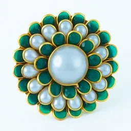 Richlook Gold-Plated Beaded Adjustable Finger Ring image 2