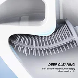 purple dust TOILET BRUSH ENGLISH TOILET BRUSH SILICON BRUSH ( 1 pcs ) with Holder image 2