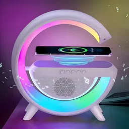 erthenterprise 3 in 1 Mulitcolor G Shape Lamp Speaker Charger, Google Lamp with Speaker LED Table Lamp image 2