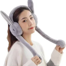 warhap Winter Funny 1 Grey Head Phone Moving Air Pump Earmuff for Girls/Women's Ear Muff-picture-14