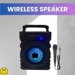 GUGGU 301(PORTABLE WIRELESS BLUETOOTH SPEAKER) Crystal Clear SoundWith Karaoke MicQ497 5 W Bluetooth Laptop/Desktop Speaker-picture-13