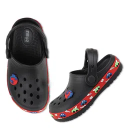 NEOZ Boys Black & Red Rubber Clogs image 2