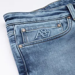 Aeropostale Men Tapered Fit Heavy Fade Stretchable Jeans image 3