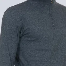 appulse Men Pack of 5 1/4 Zipper High Neck Thumbopen T-Shirt image 5