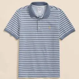 Striped Slim Fit Cotton Pique Polo T-Shirt-image-18