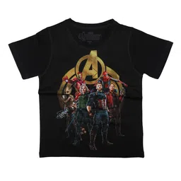 Marvel by Wear Your Mind Boys Pack Of 2 Avengers Printed Round Neck T-shirts image 2