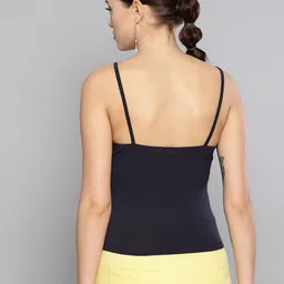 Veni Vidi Vici Women Navy Blue Solid Fitted Top image 4