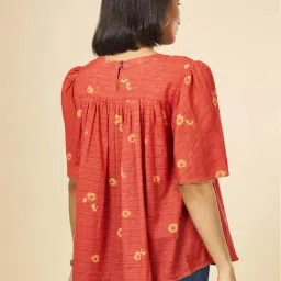 Marigold Lane Rust Printed Top image 2